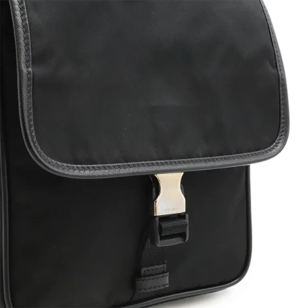 Prada Vintage Pre-owned Canvas prada-bags Black Dames