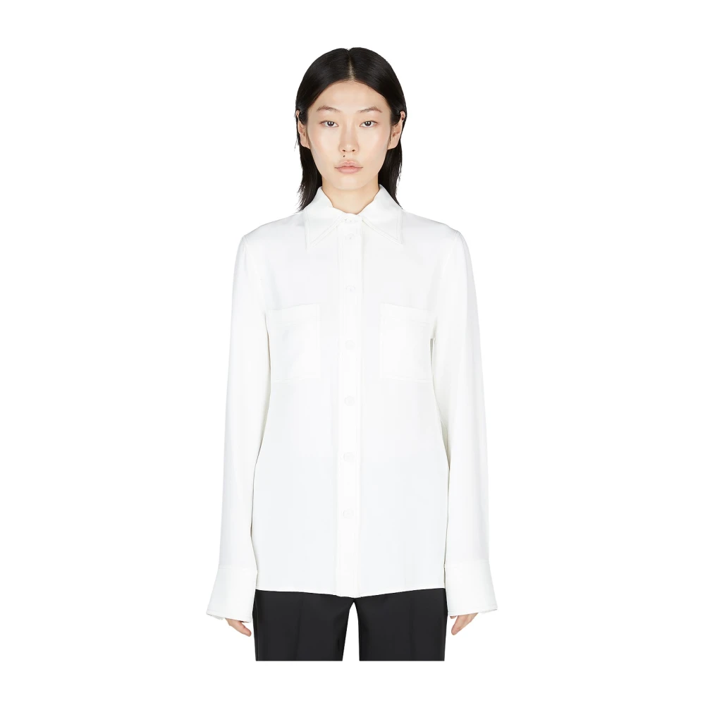 Stella Mccartney Women's White Shirts, 2XS, Relaxed Classic Shirt