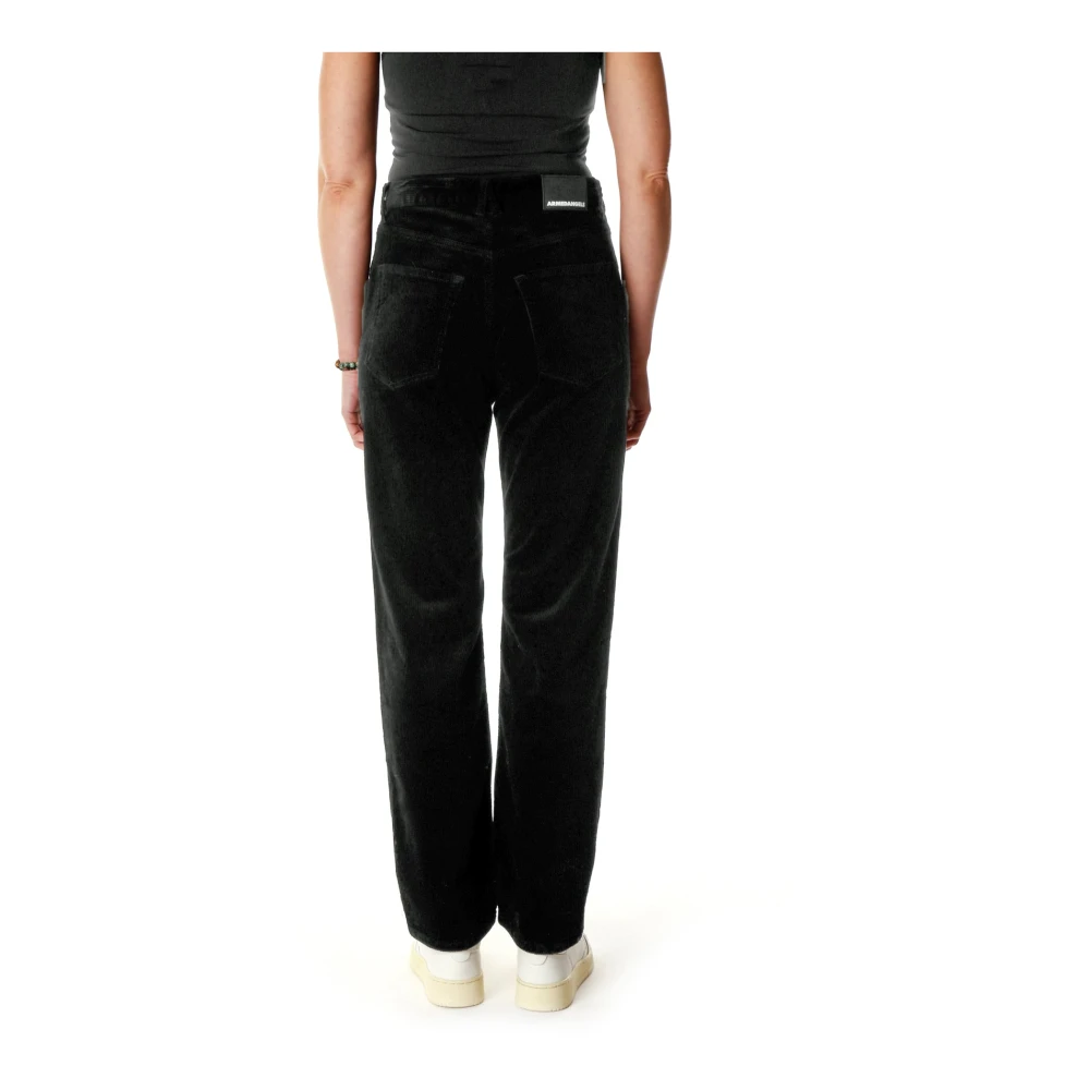 ARMEDANGELS Corduroy Highwaist Straight Fit Jeans Black Dames