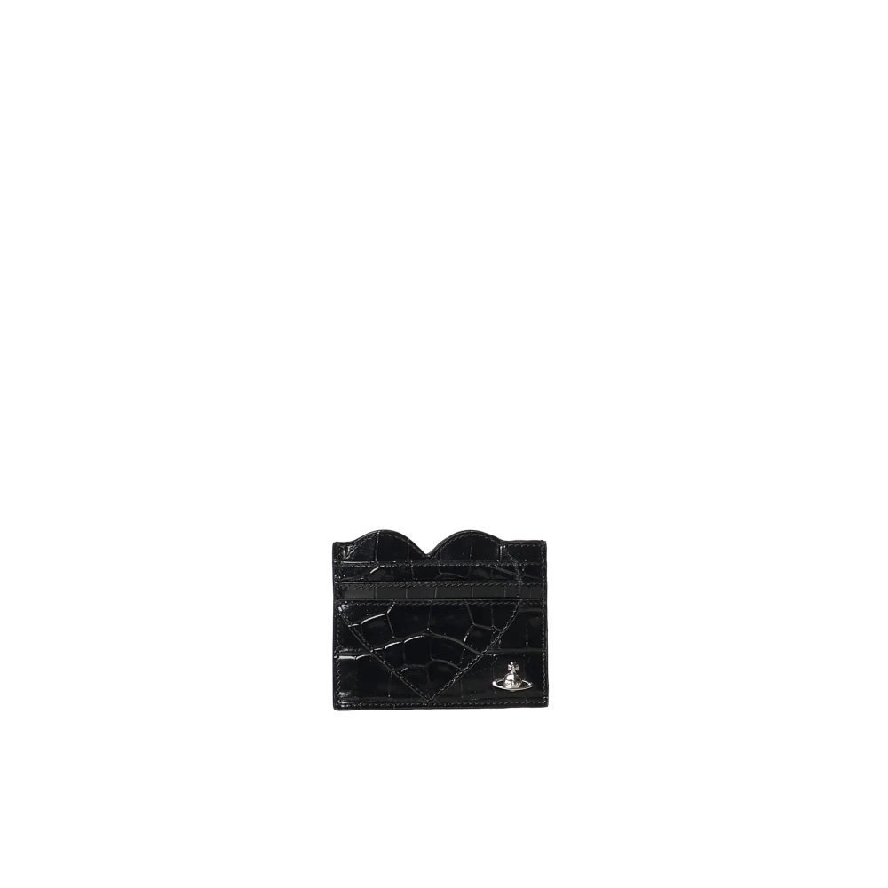 Vivienne Westwood Women's Black Heart Card Holder - Wallets & Cardholders - One Size - Accessories