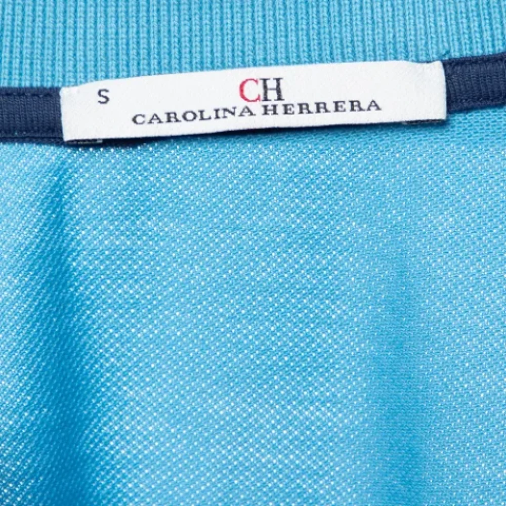 Carolina Herrera Pre-owned Cotton tops Blue Dames
