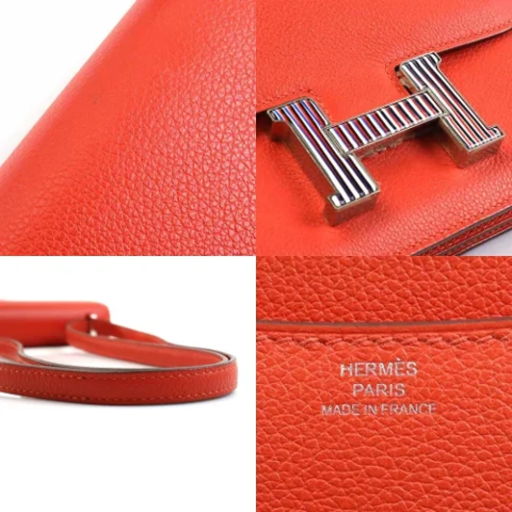 Hermès Vintage Pre-owned Fabric shoulder-bags Red Dames