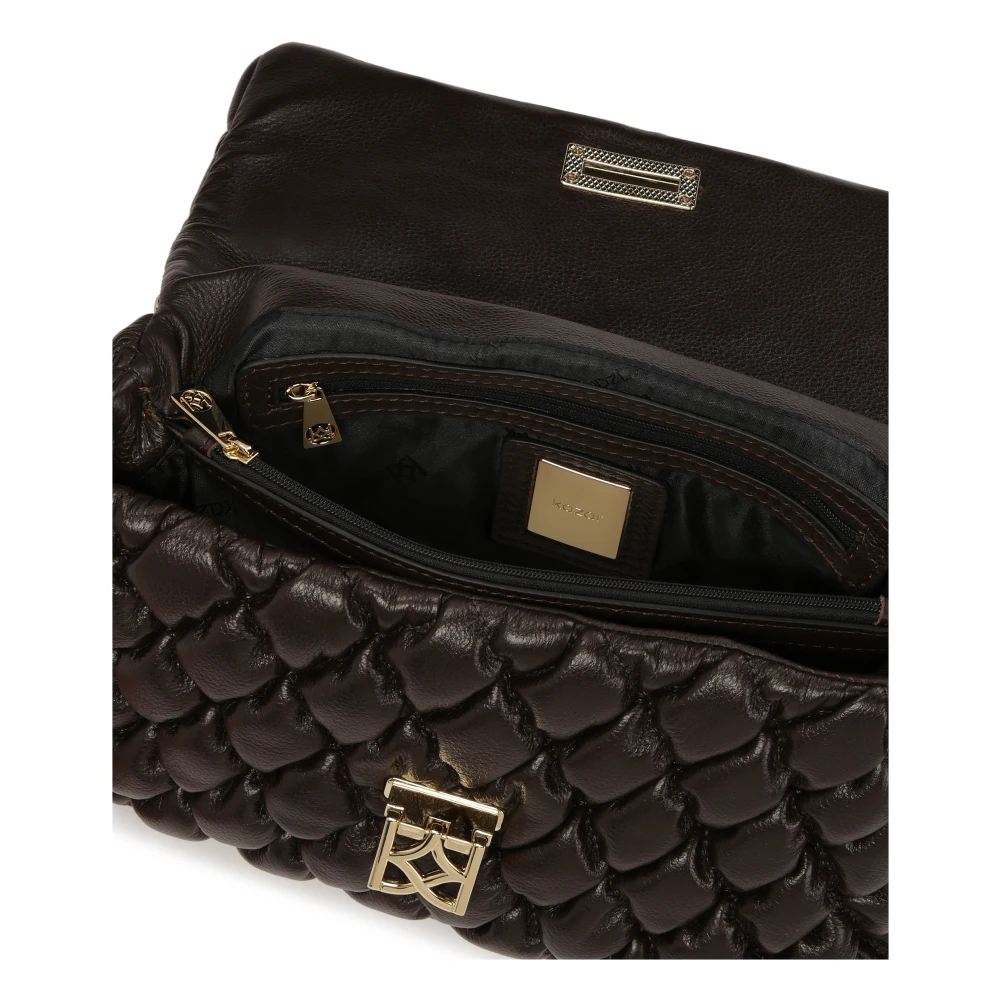 Kazar Zachte gewatteerde handtas in bruine kleur Brown Dames