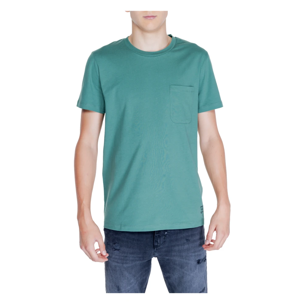 Peuterey Groene Korte Mouw Ronde Hals T-shirt Green Heren