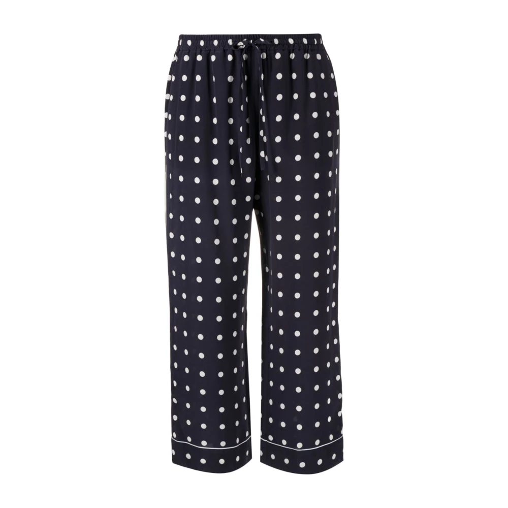 Valentino Garavani Zijden broek met polka dot-print Black Dames