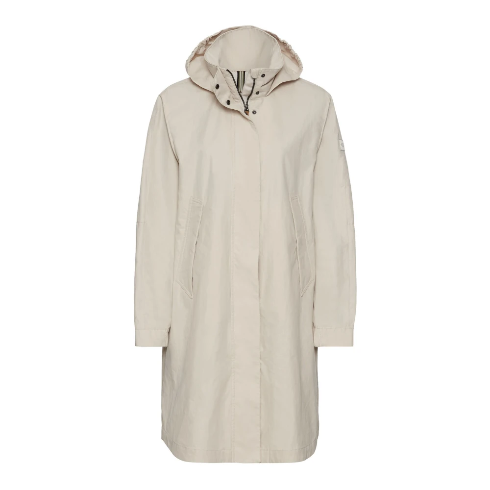 Camel Active Women's Beige Stylish Jacket With Hood And Pockets