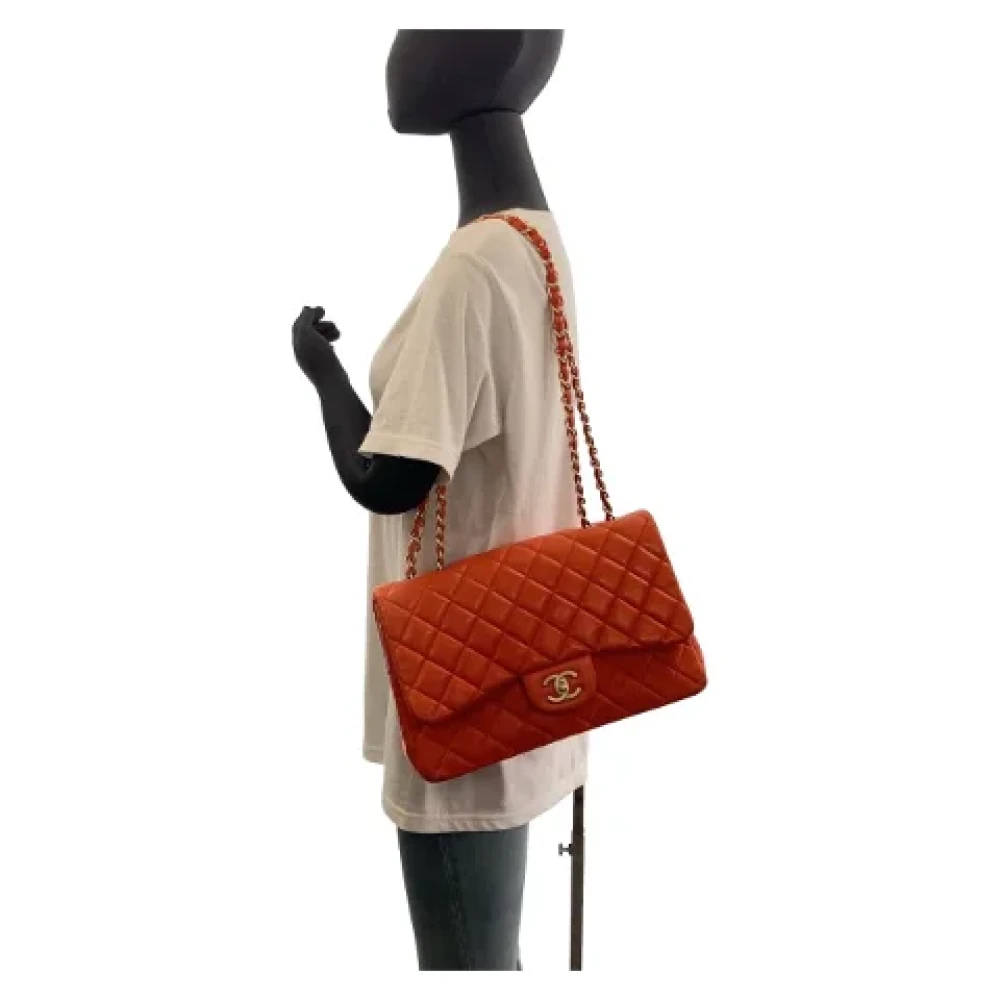Chanel Vintage Pre-owned Leather crossbody-bags Orange Dames