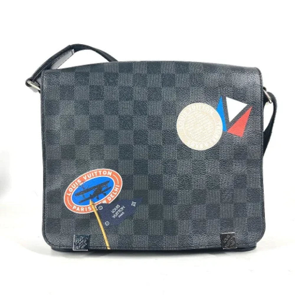 Louis Vuitton Vintage Pre-owned Cotton louis-vuitton-bags Black Dames