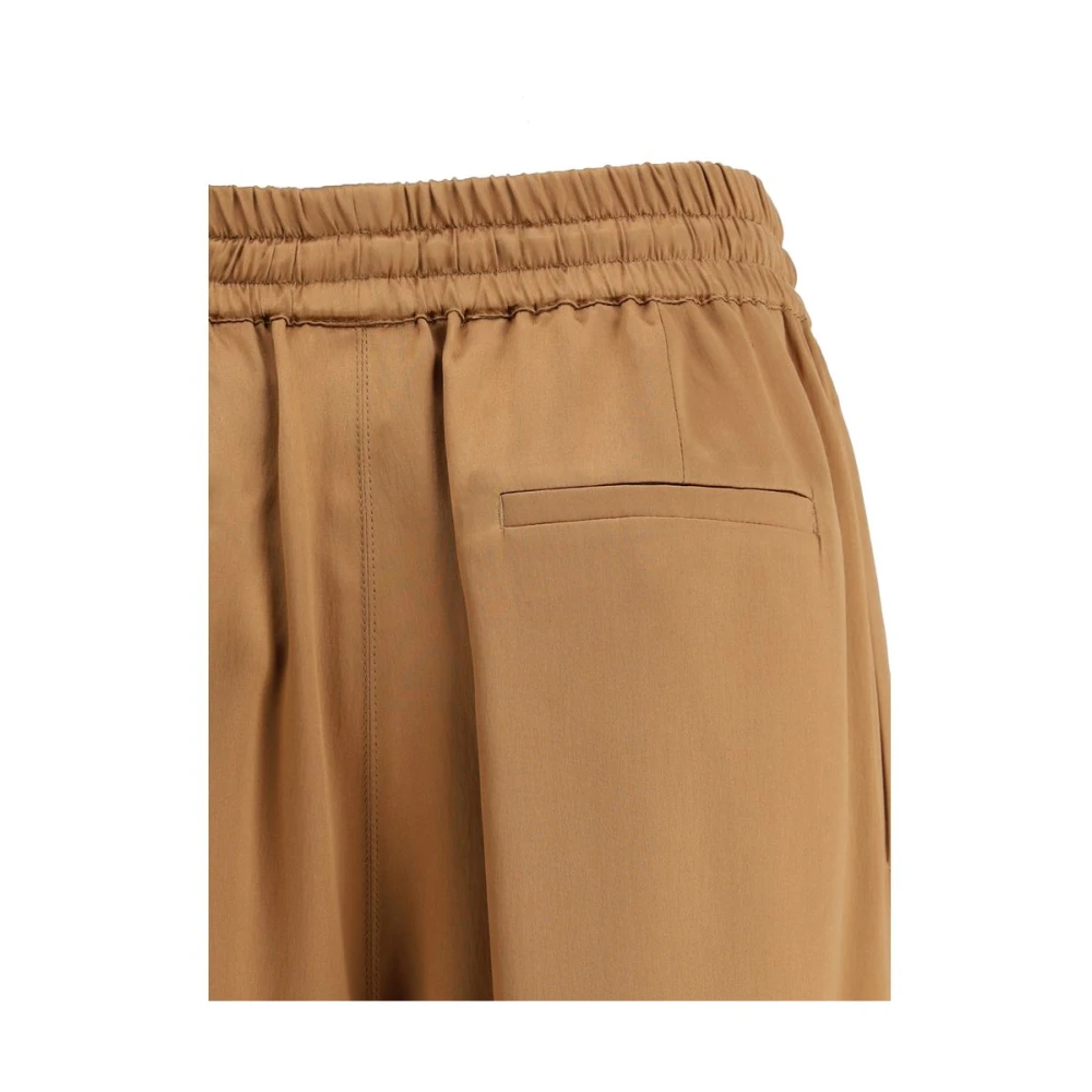 Dolce & Gabbana Satin pyjamabroek met verstelbare tailleband Brown Dames