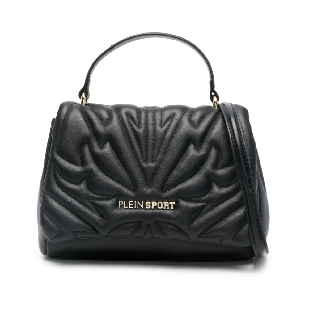 Plein Sport Gewatteerde Eco Leren Schoudertas Black Dames