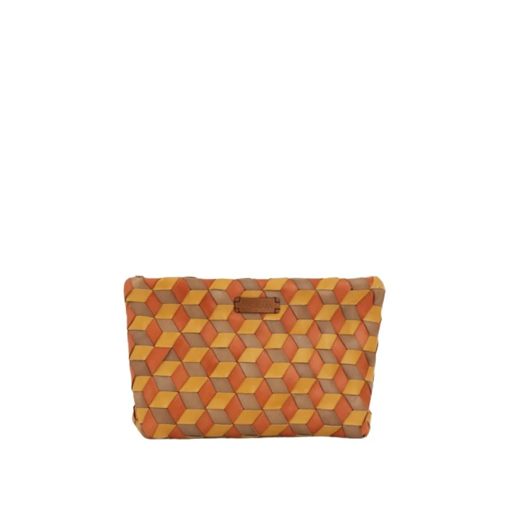 Malababa Handgemaakte leren schoudertas met gevlochten detail Multicolor Dames