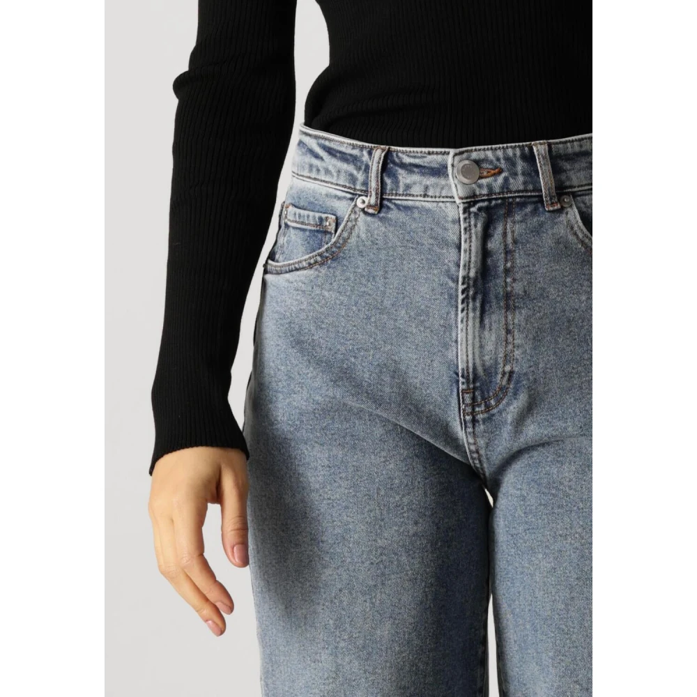 Catwalk Junkie Donkerblauwe Loose Fit Wide Jeans Blue Dames