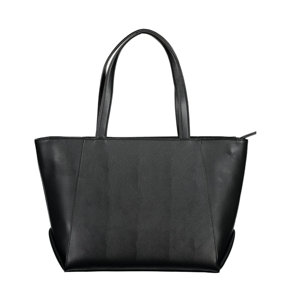 Calvin Klein Zwarte Schoudertas met Ritssluiting Black Dames