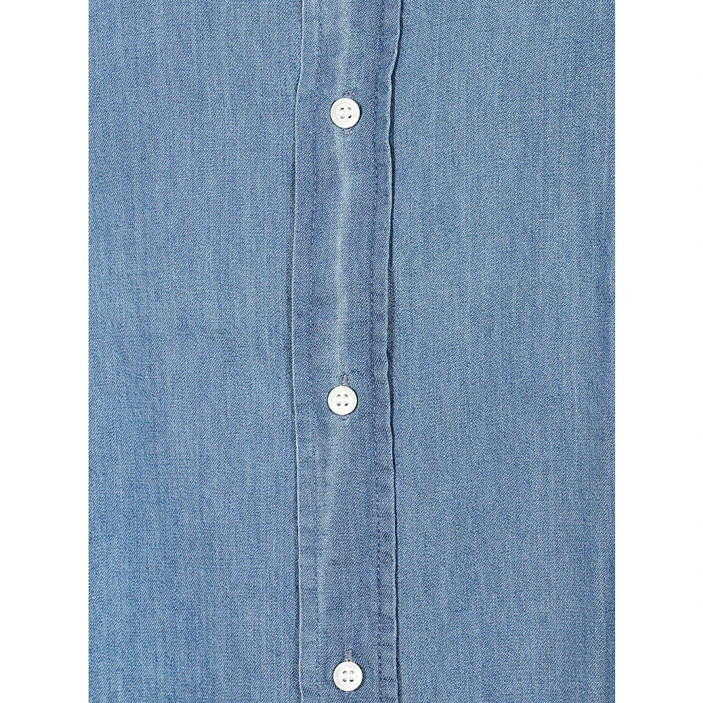 Aspesi Denim overhemd met klassieke kraag Blue Heren