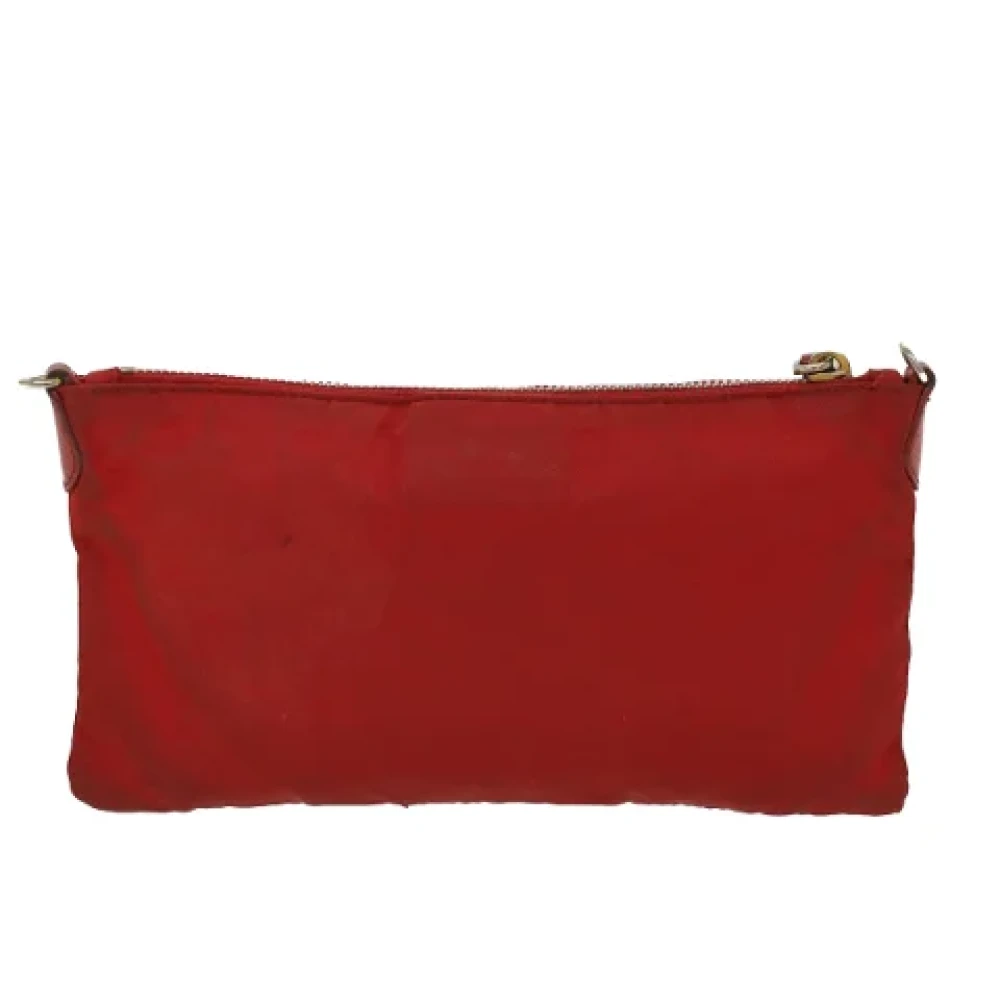 Prada Vintage Pre-owned Nylon pouches Red Dames