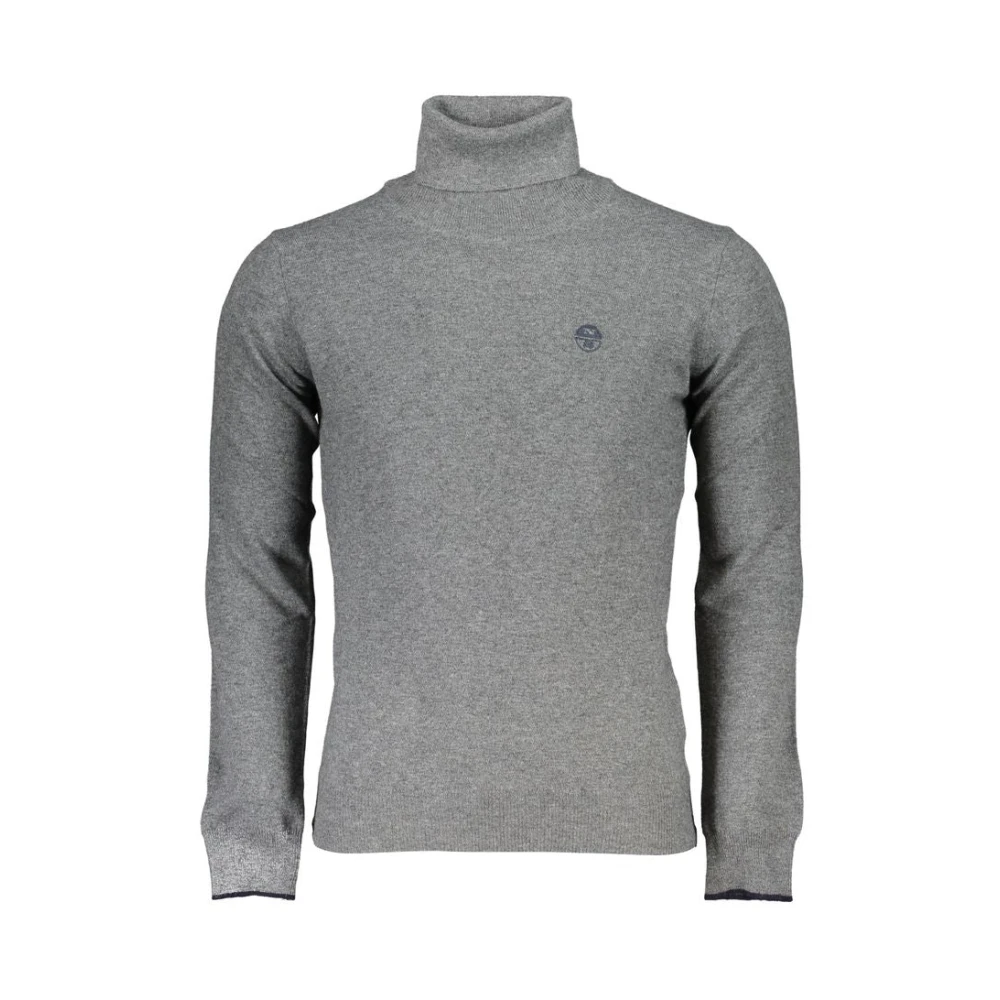 North Sails Grijze Trui met Lange Mouwen Geborduurd Logo Gray Heren