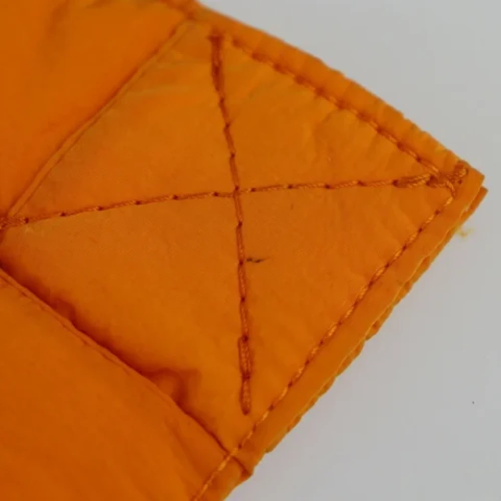 Bottega Veneta Vintage Pre-owned Nylon crossbody-bags Orange Dames