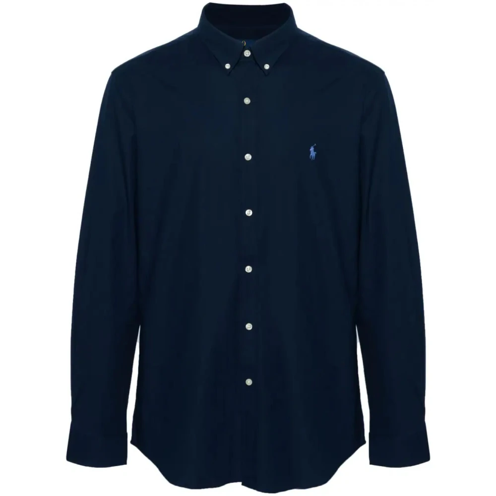 Ralph Lauren Navy Shirt voor Mannen Blue Heren