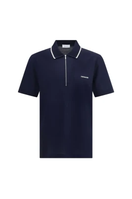 Zip Polo Skjorta med Kontrastkrage