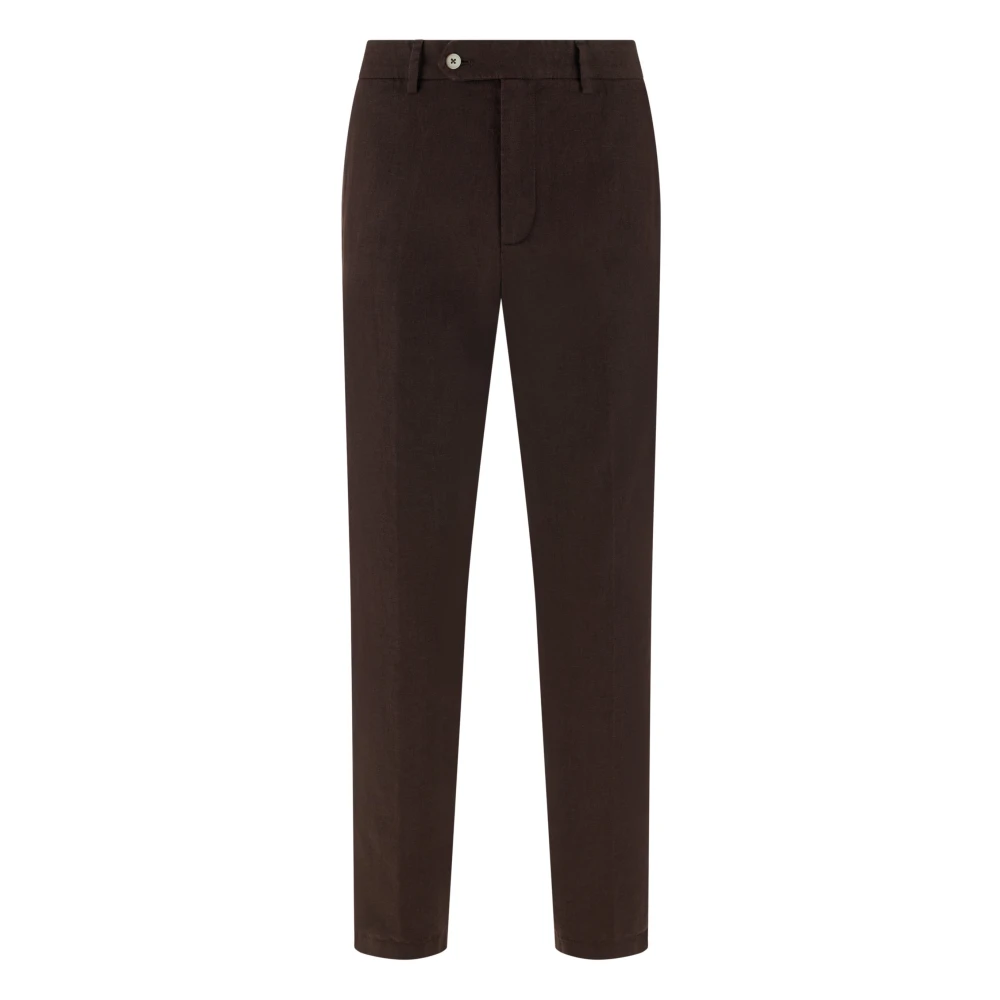 Boggi Milano Homme Marron Pantalons, Brun, Taille: W36 Pantalon De Ville En Lin