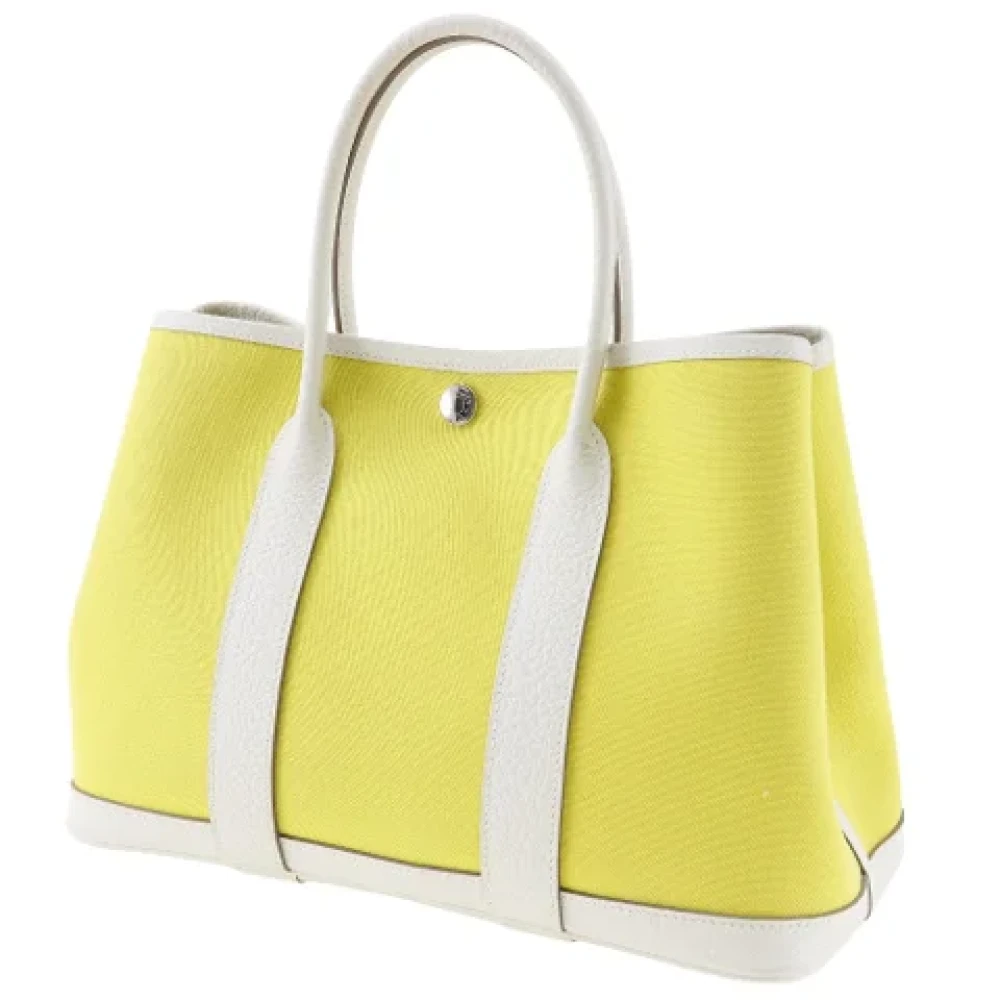 Hermès Vintage Pre-owned Canvas handbags Yellow Dames