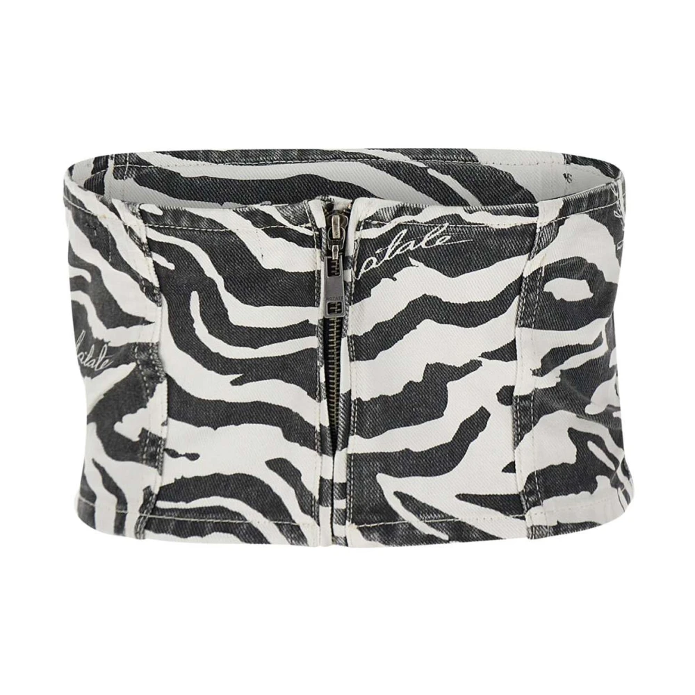 Rotate Birger Christensen Zebra Pattern Bandeau Top Multicolor Dames