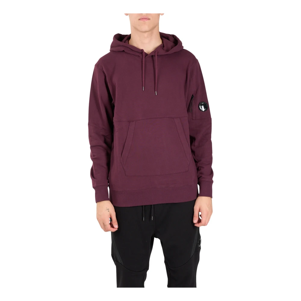 C.P. Company Katoenen hoodie met kangoeroezak Purple Heren