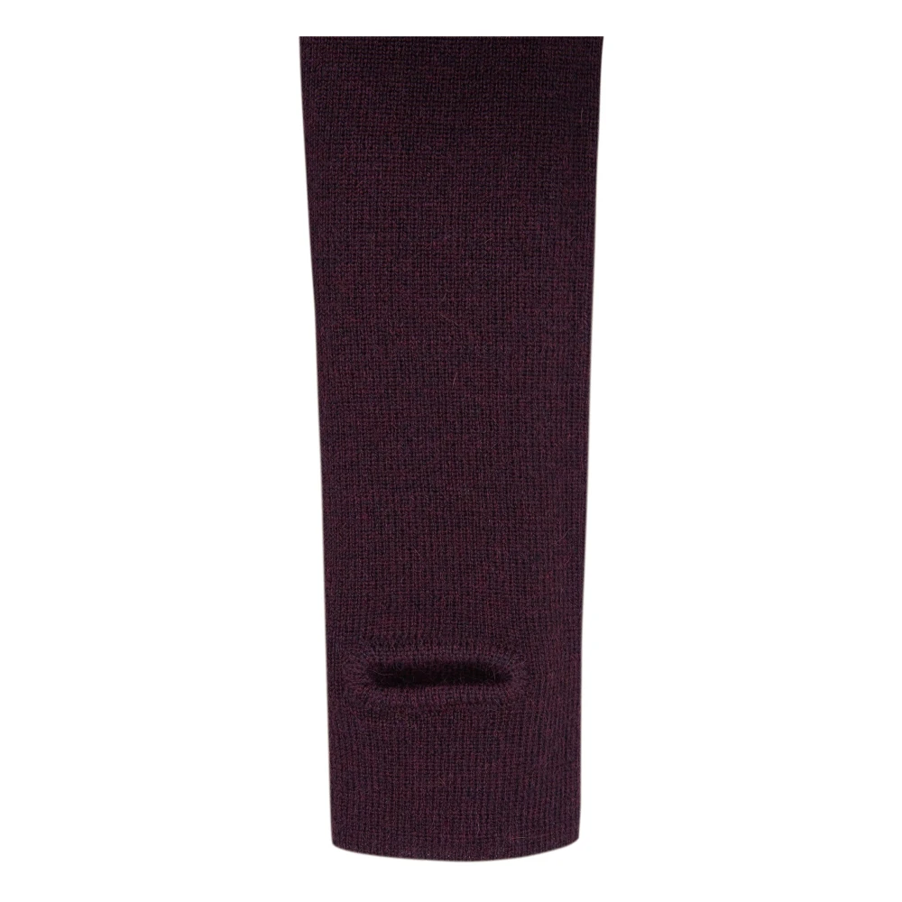 Cortana Bordeaux Baby Alpaca Merino Leggings Purple Dames