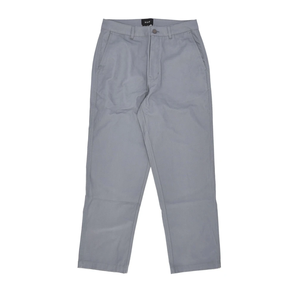 Huf Men's Blue Slate Long Trousers - Straight Trousers - W36 - Trousers
