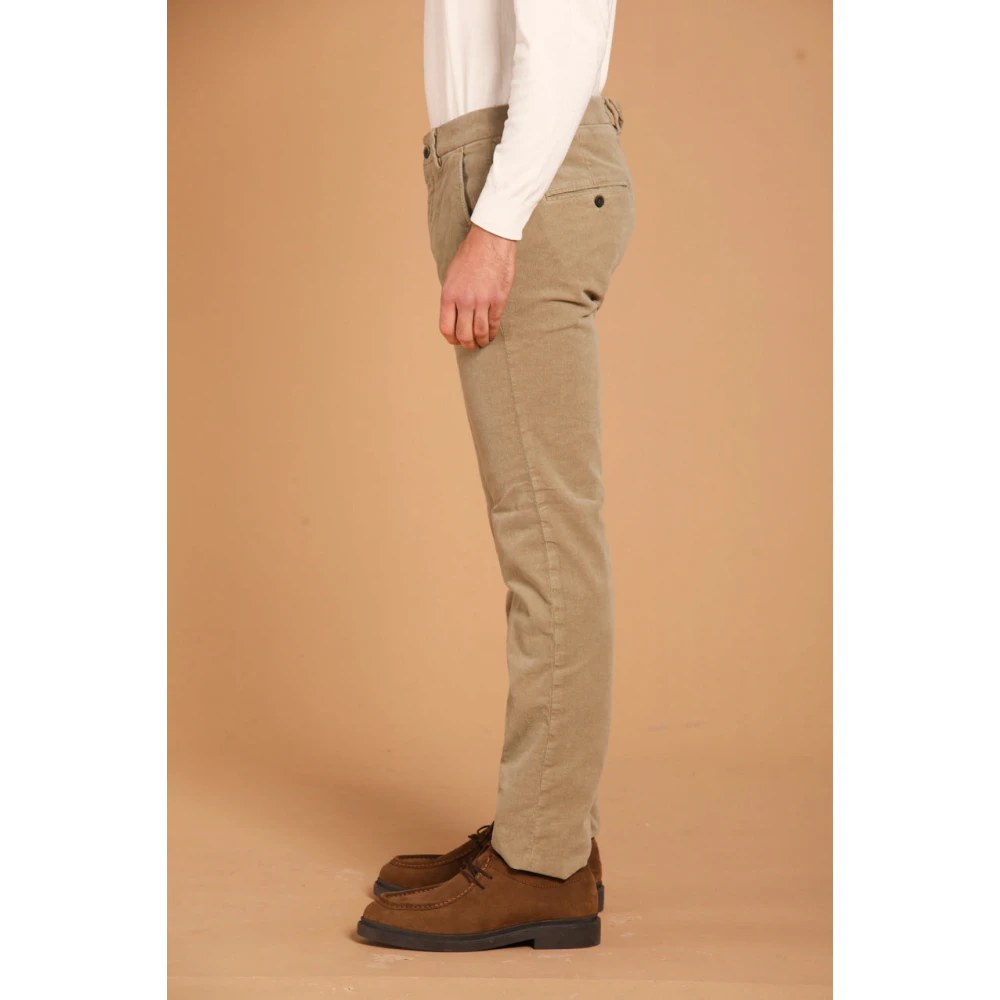 Mason's Slim Fit Fluwelen Chino Broek Green Heren