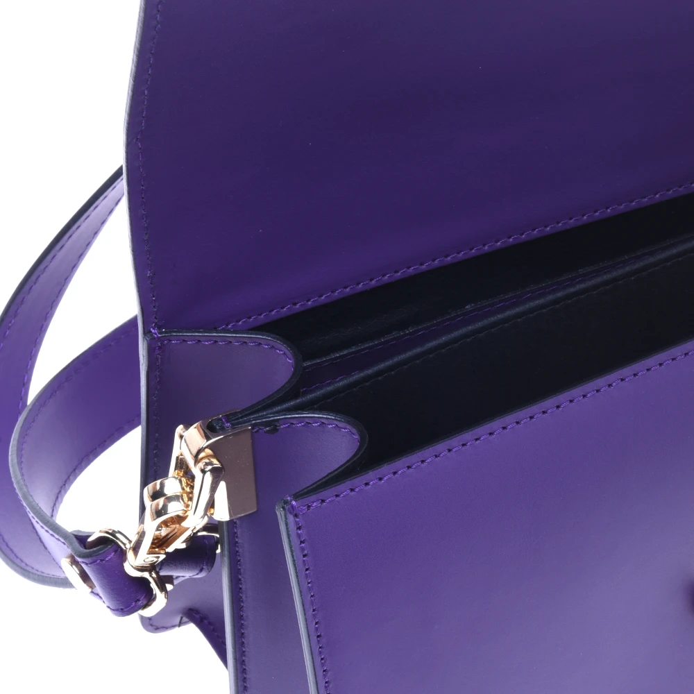 Baldinini Paarse leren schoudertas Purple Dames