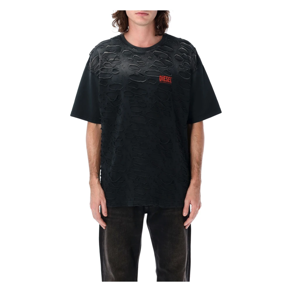 Diesel Zwarte T-Boxt-R29 Crewneck T-Shirt Black Heren