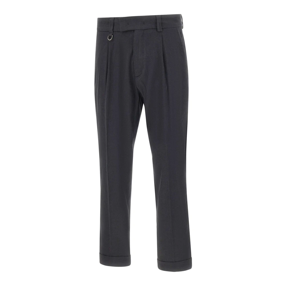 Paolo Pecora Men's Black Suit Trousers, S, Duomo Trousers