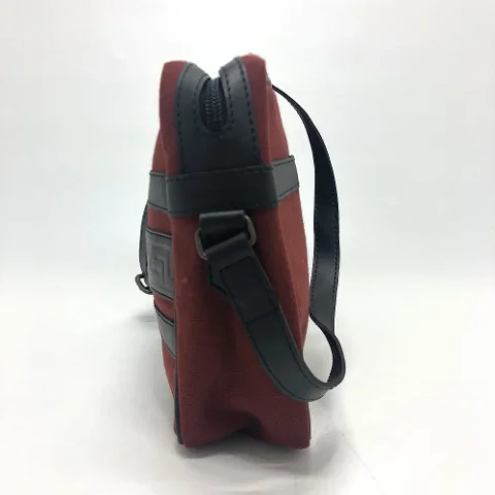 Yves Saint Laurent Vintage Pre-owned Cotton shoulder-bags Red Dames