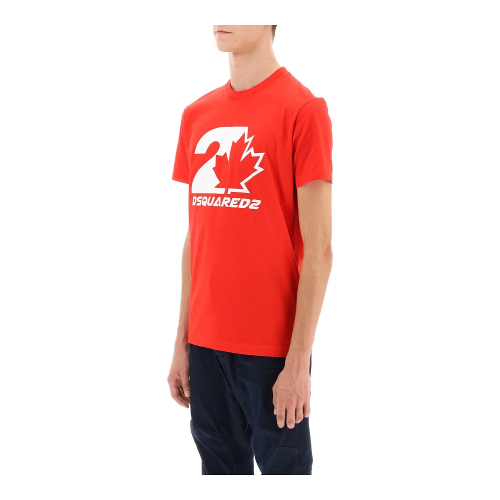 Dsquared2 Cool Fit Logo Print T-Shirt Red Heren