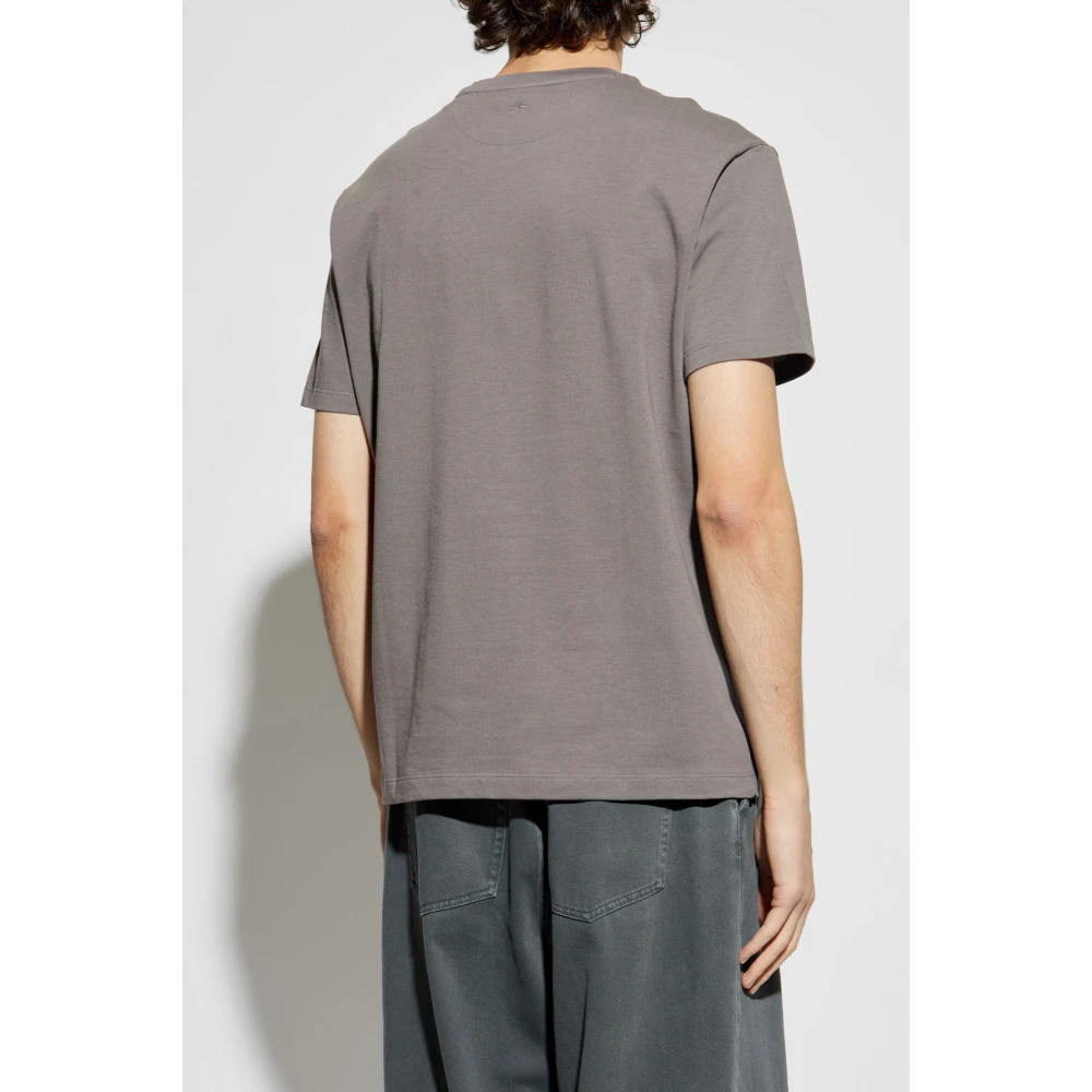 PAUL & SHARK Katoenen T-shirt met geborduurd logo Gray Heren