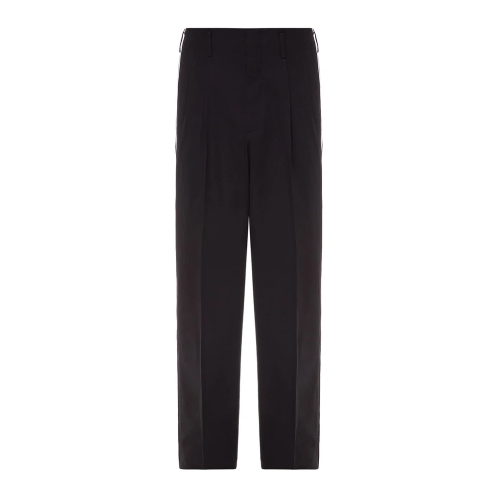 Dolce & Gabbana Zijstreep Plooi Broeken Black Heren