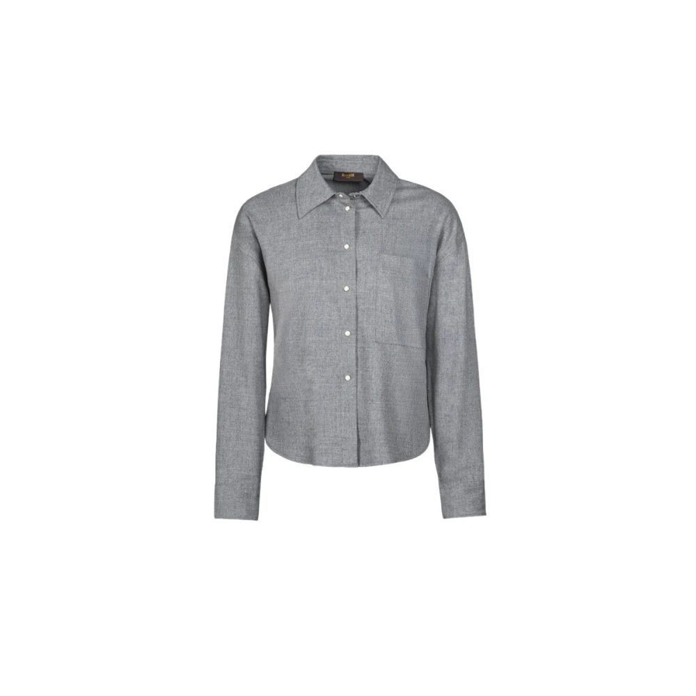 Moorer Women's Gray Shirts, L, Mindy Shirt