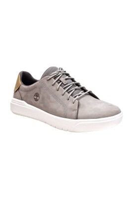 gra-nubuck-blucher-sko-med-hvid-sal