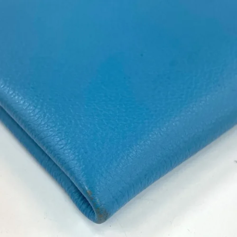 Hermès Vintage Pre-owned Leather pouches Blue Dames