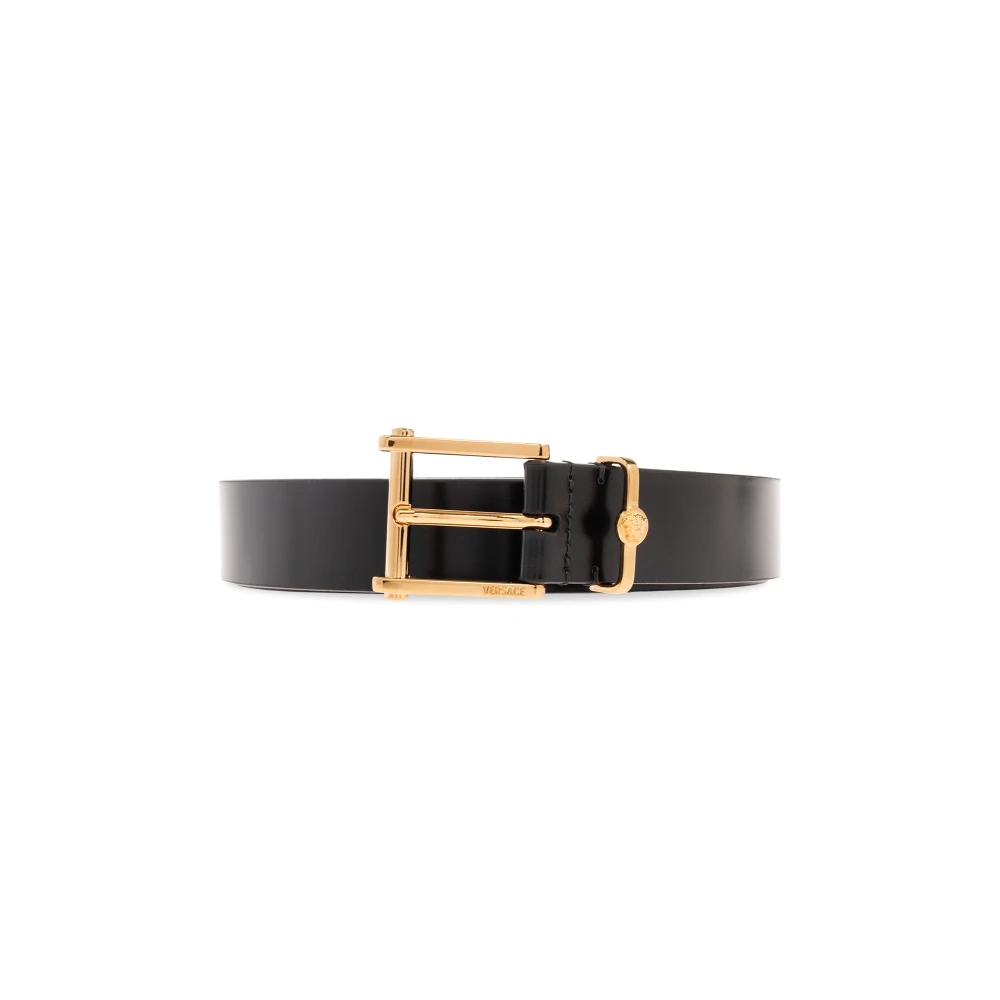 Versace Uomo Nero - Cintura In Pelle - Accessories - 105 Cm
