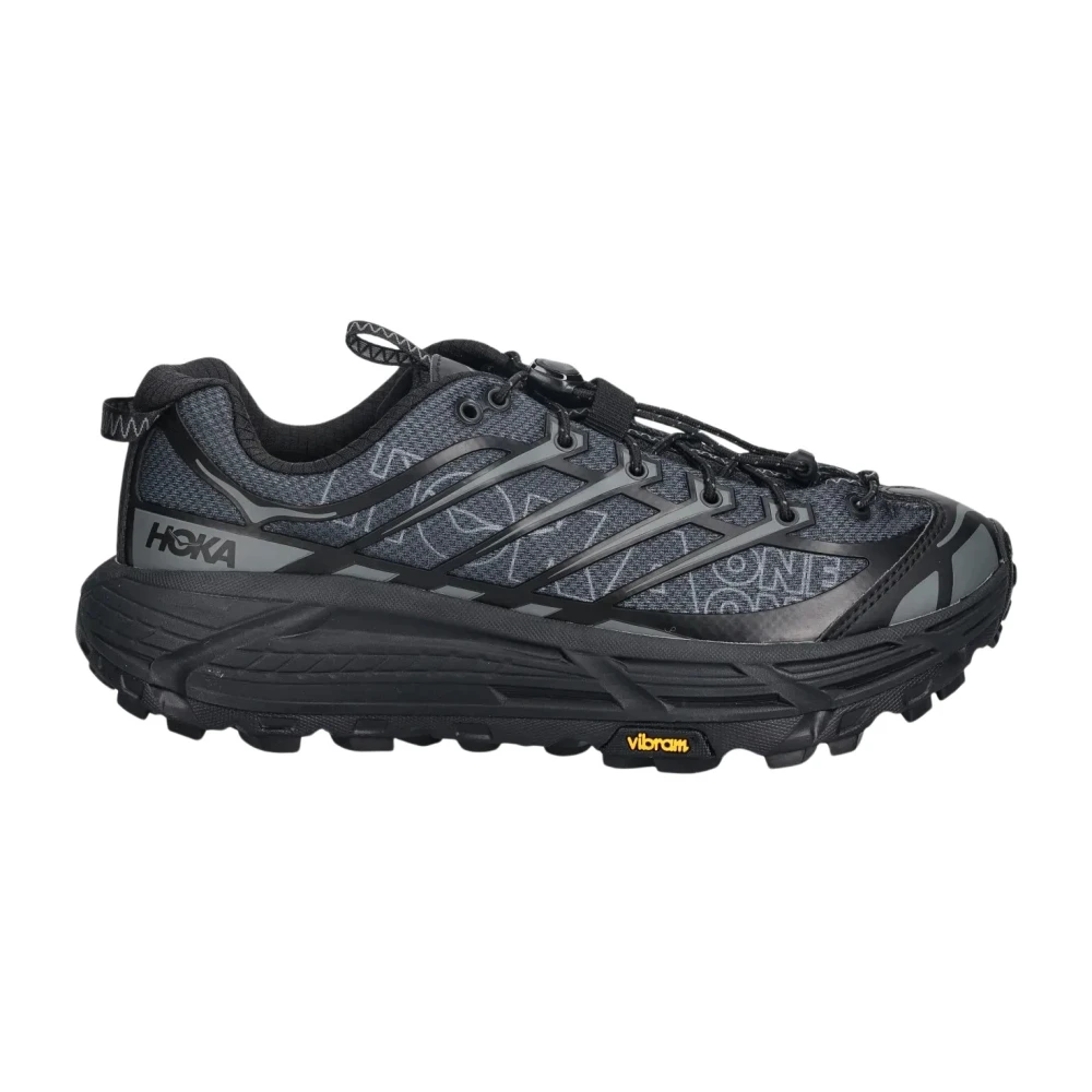 Hoka One One Uomo Nero Mafate Three2 Wordmark Sneakers / Outer Orbit - Immagine 4