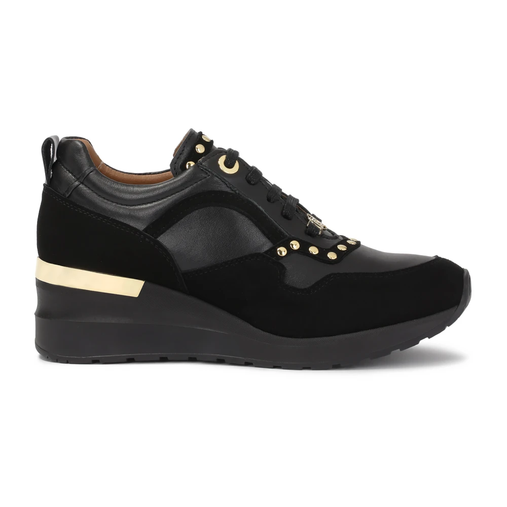 Kazar Zwarte sneakers op een verhoogde zool Dames Schoenen