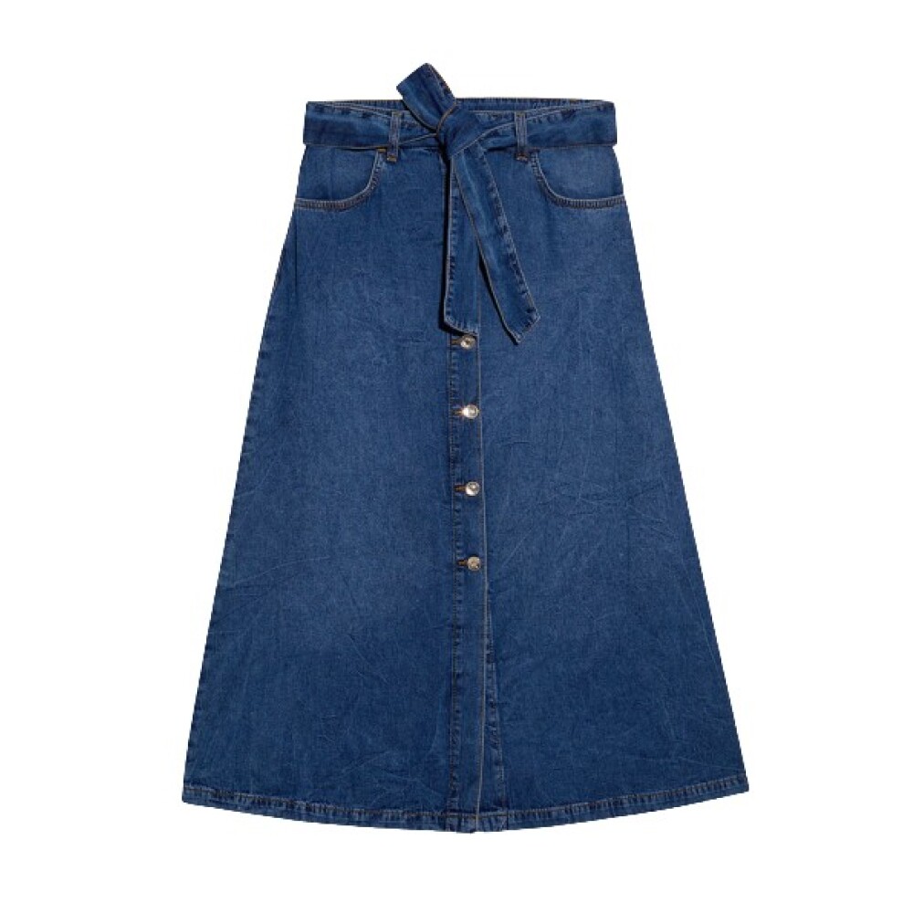 Denim knee length skirts online hotsell