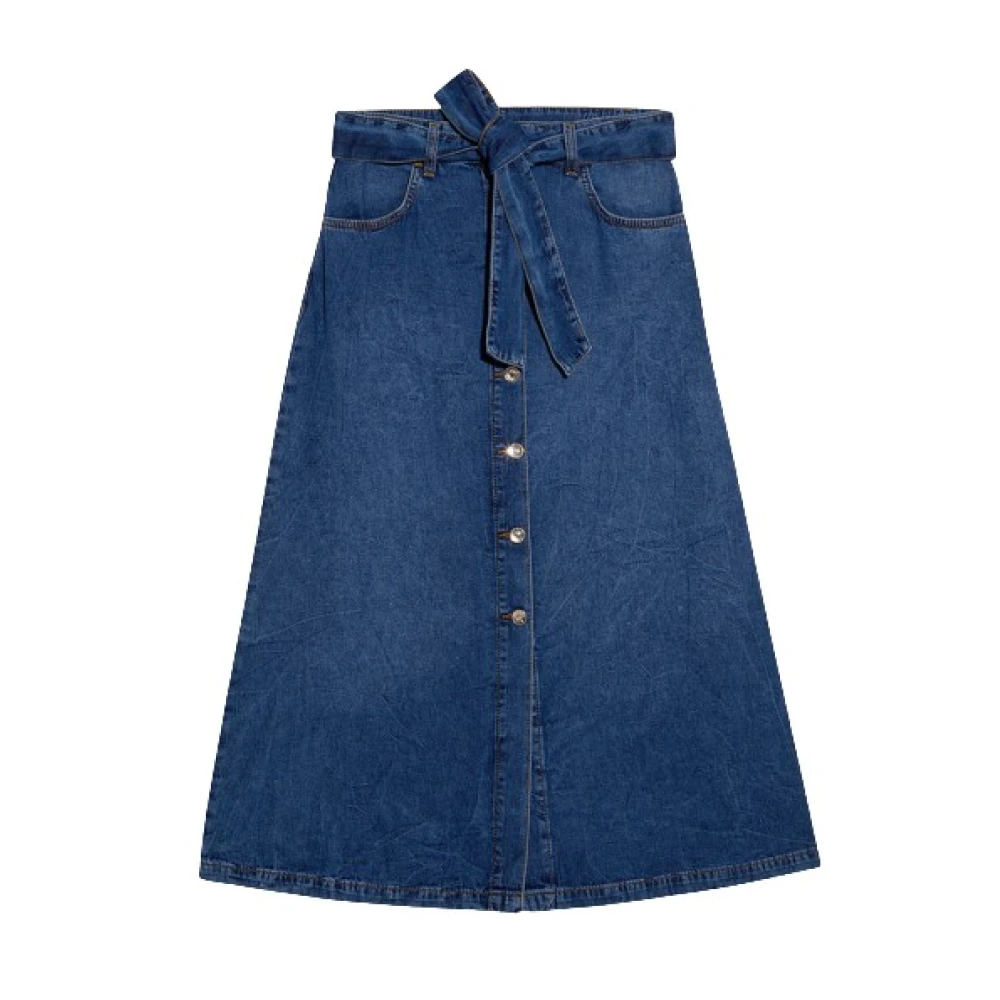 Designer a line denim skirt hotsell