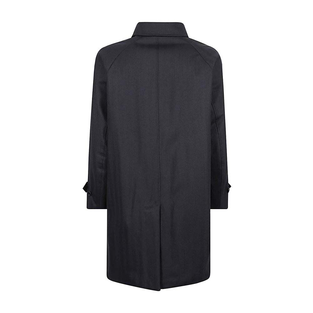 Aspesi Lange blauwe regenjas met overhemdkraag Blue Dames