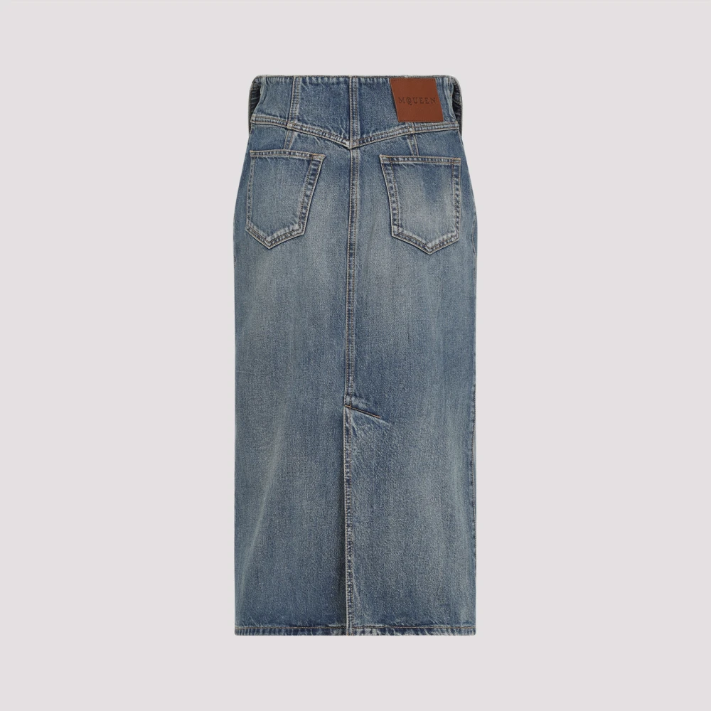 alexander mcqueen Blauwe Elegante Rok Dameskleding Blue Dames