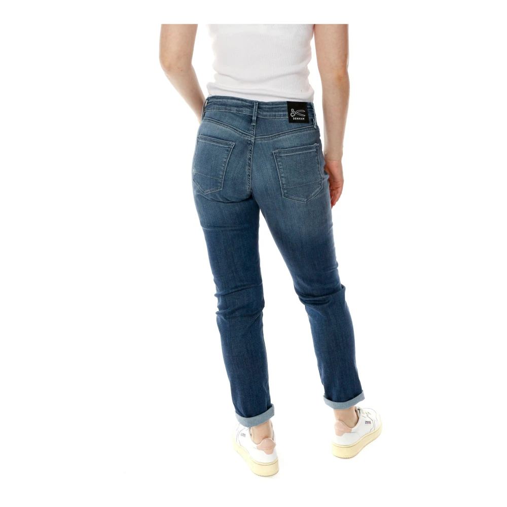 Denham Midwaist Boyfriend Jeans Blue Dames