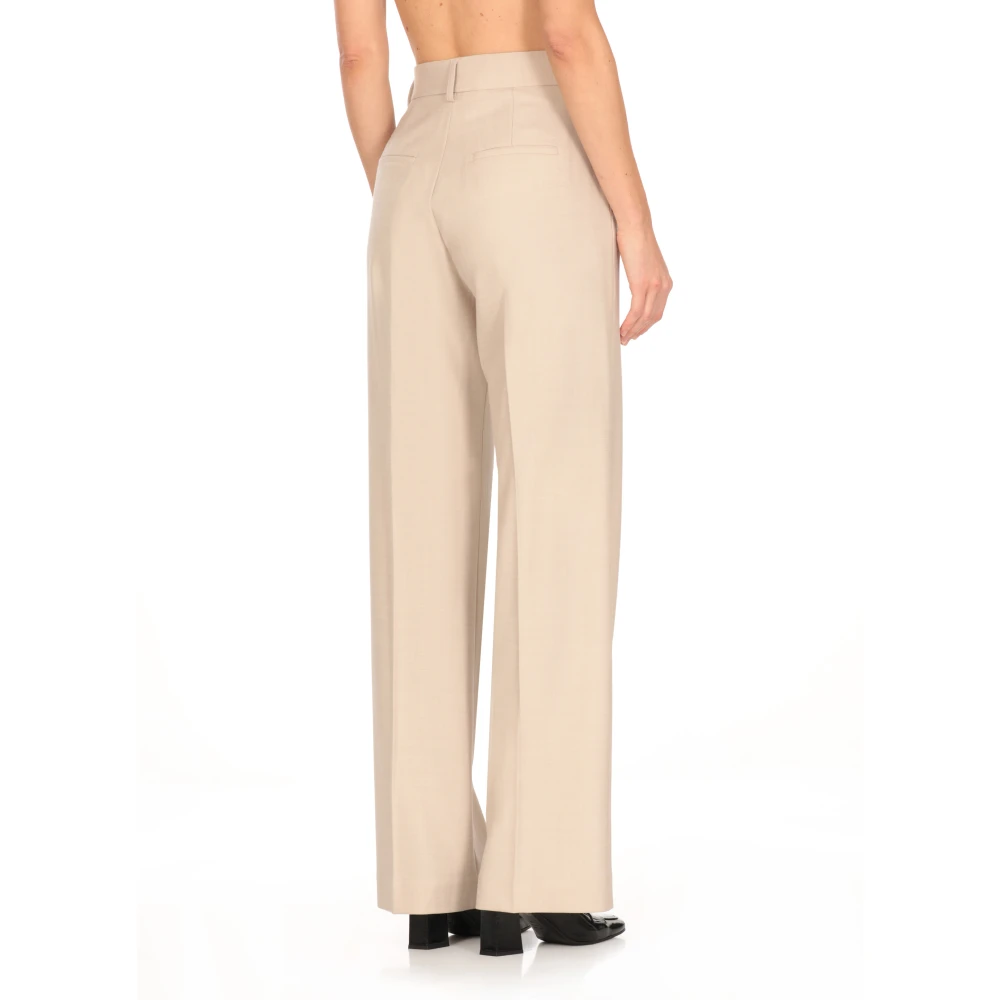 Antonelli Firenze Beige wollen broek met zakken Beige Dames