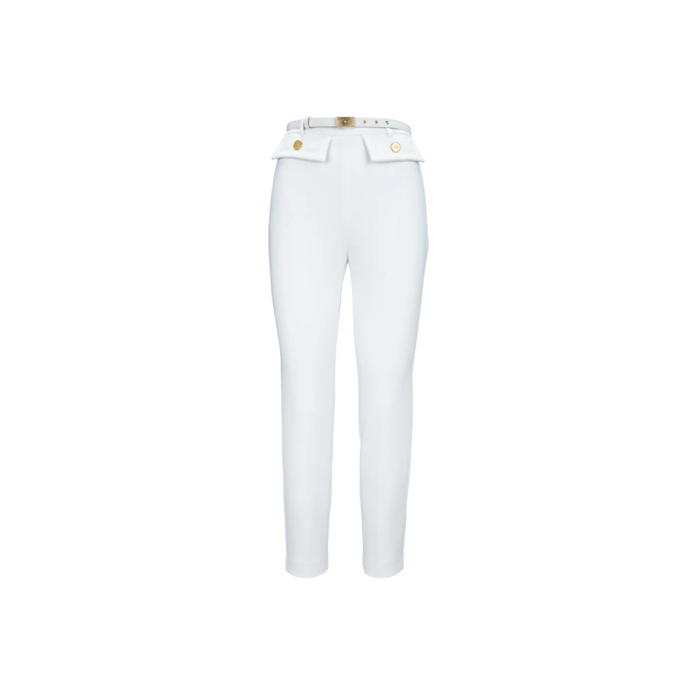 Elisabetta Franchi Dames Rits Haak Broek White Dames